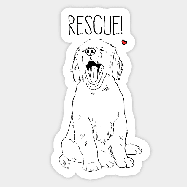 Rescue Dog, Adopt Don't Shop, Animal Rescue Sticker by sockdogs